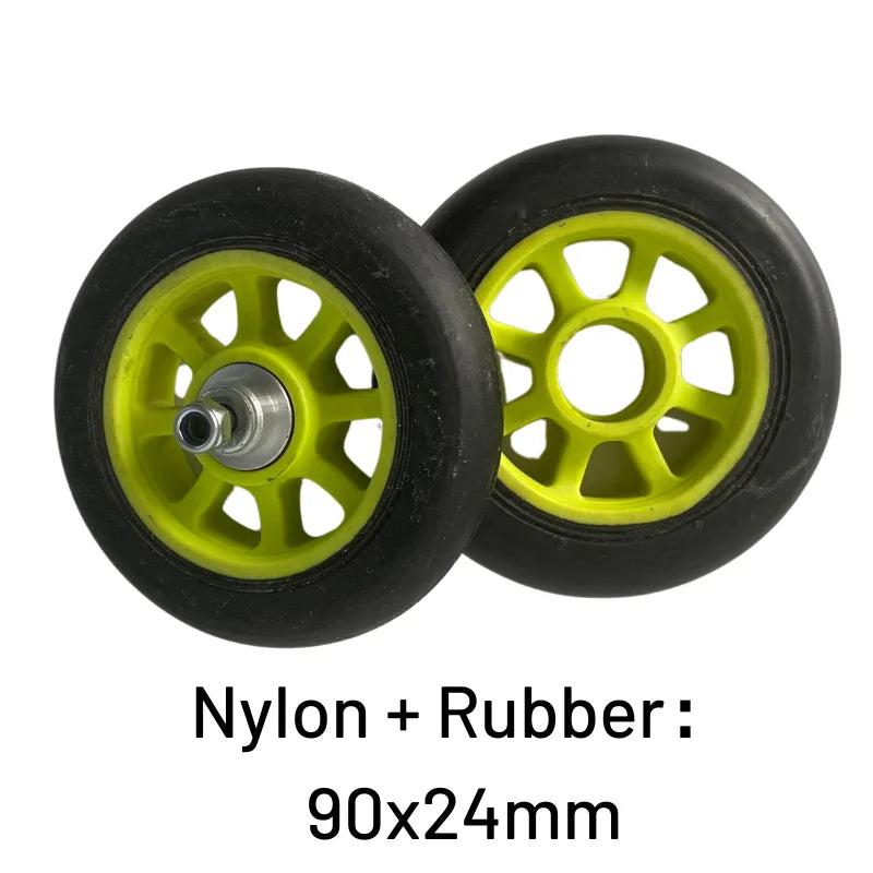 ACTAMID Nordic Rollerskic Replace Nylon Wheel 100X24MM MEDIUM SPEED INLINE SKATE WHEELS polyurethane wheels For Training.