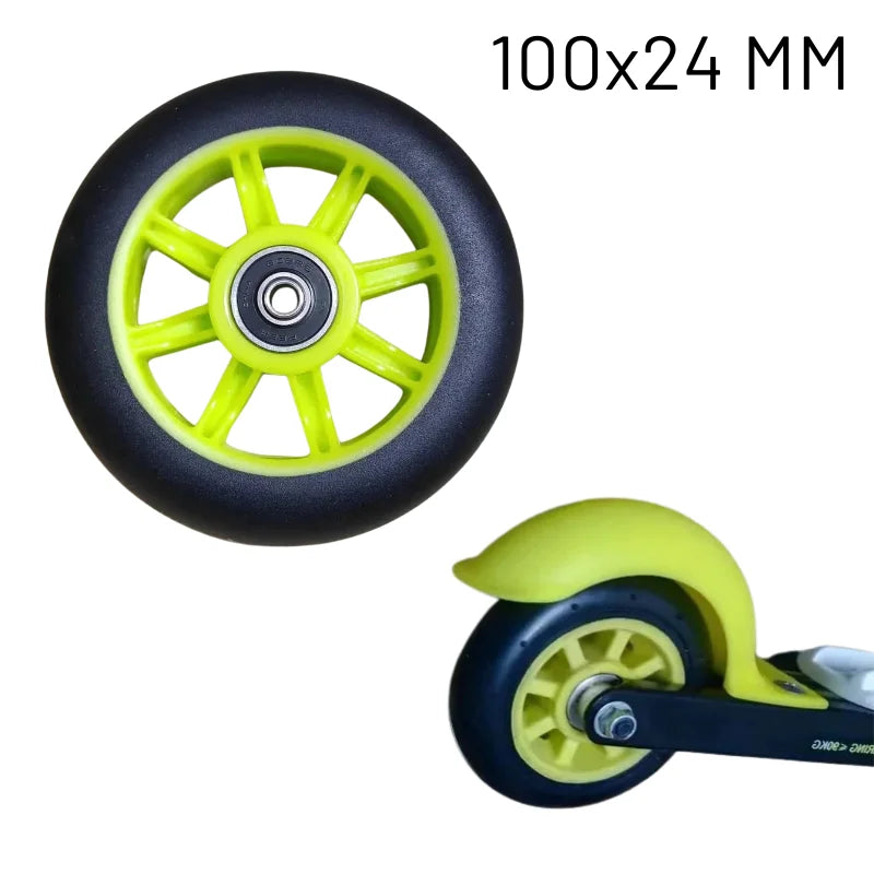 ACTAMID 2pcs Nordic Rollerskic Replace Nylon Wheel 90X24mm Medium Speed Skate Wheels polyurethane wheels For Training.