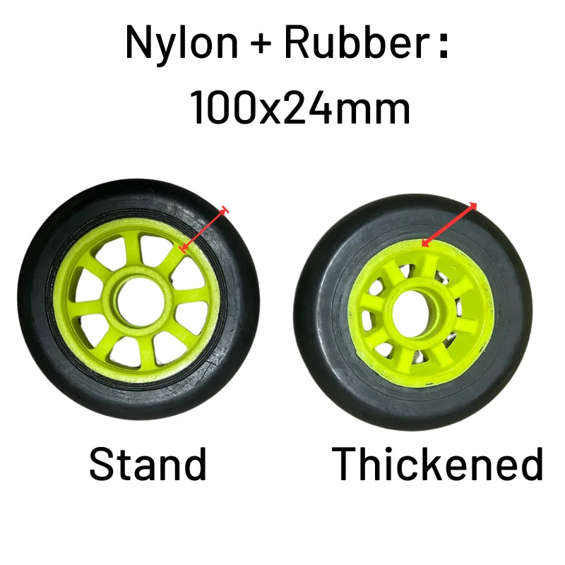 ACTAMID 4pcs Nordic Rollerskic Replace Nylon Wheel 90X24mm Medium Speed Skate Wheels  polyurethane wheels For Training.